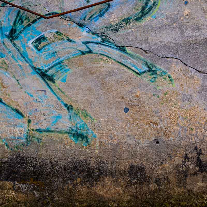Veggbilder | Bl&aring; fabel p&aring; mur | Fotokunst | Kunstfoto