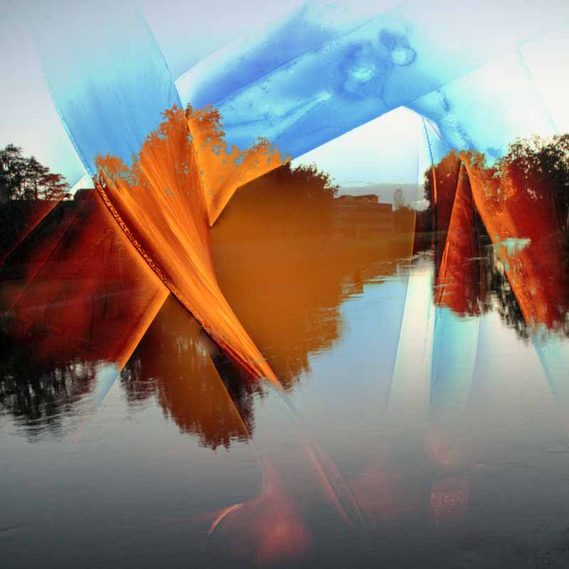 Symfoni i bl&aring;tt og oransj | Veggbilder | Fotokunst til salgs | Kunstfoto | Kunst | Foto | Bilde
